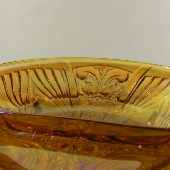 Carnival glass Indiana Killarney Pattern Divided relish nut candy dish plate - Picture 7 of 9